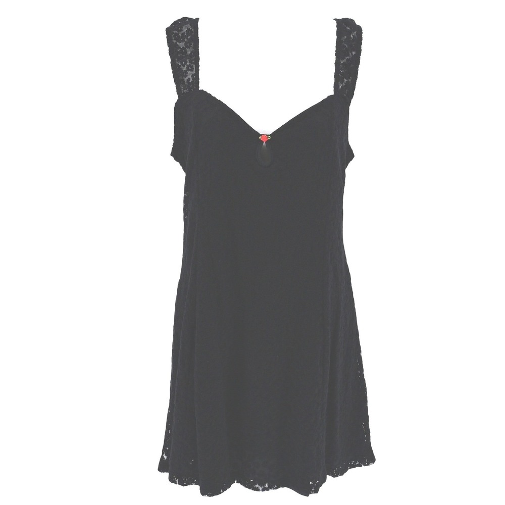 NWT Aeropostale Black Lace‎ Floral Mini Dress XL Y2K Goth Coquette Whimsy Goth